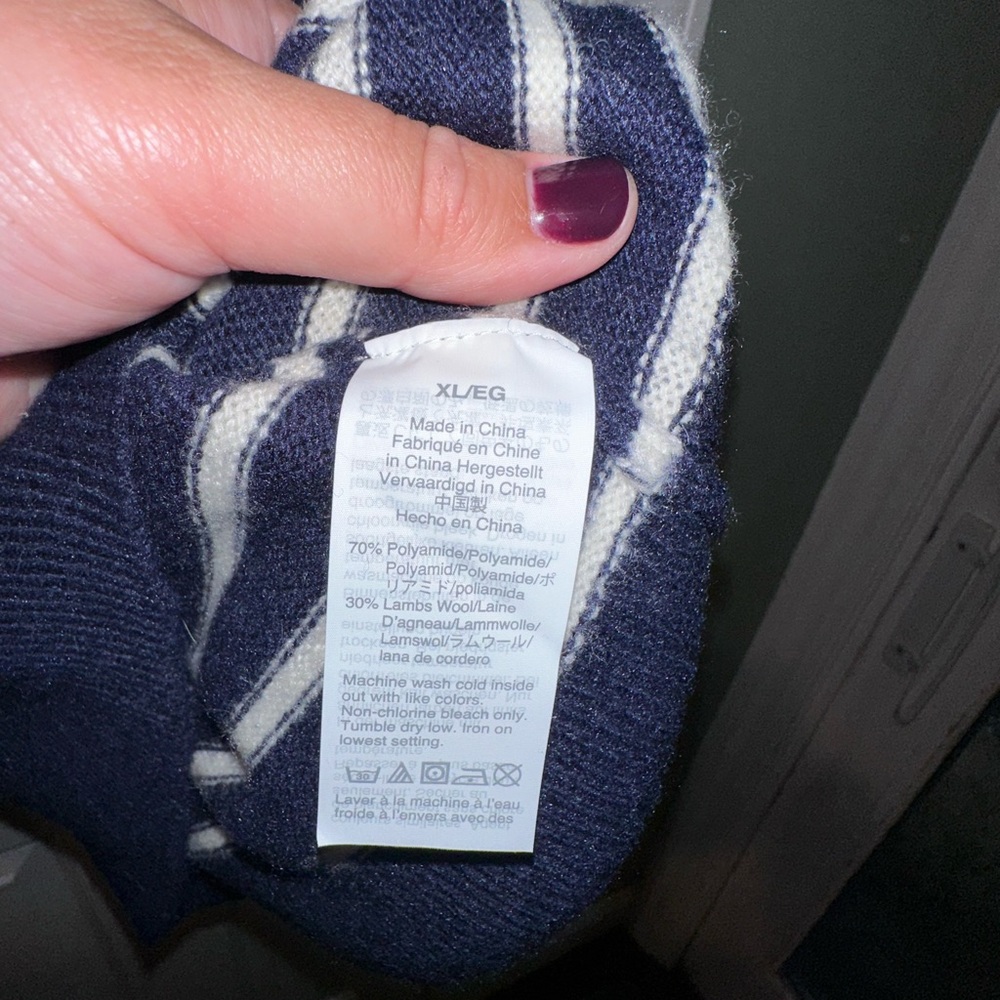 JCrew men’s striped sweater xl NWT - Picture 3 of 3
